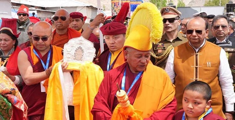 Holy Buddha Relics Arrive in Leh Amid Fervour