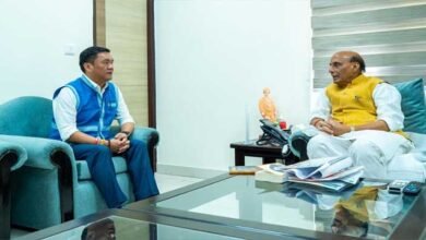 Arunachal: Khandu Meets Rajnath, Seeks Infra Boost