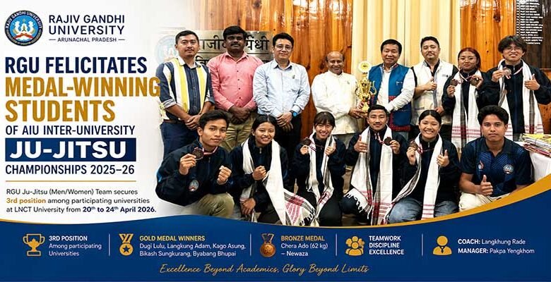 Arunachal: RGU Team Secures 3rd at National Ju-Jitsu Meet