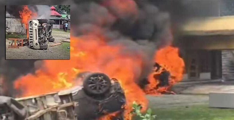 Assam: Violence Erupts at Runikata Forest Office, Vehicles Torched, Police Fire in Air
