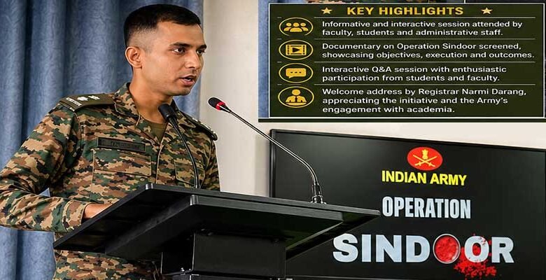 Arunachal: Army Holds Operation Sindoor Session at APU