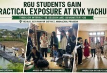Arunachal: RGU Students Visit KVK Yachuli for Training