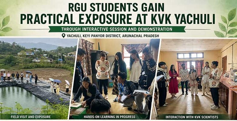 Arunachal: RGU Students Visit KVK Yachuli for Training