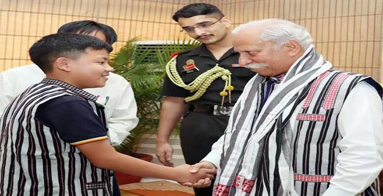 Arunachal Governor Interacts with Sainik School Qualifiers from Kurung Kumey