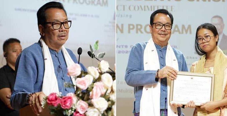 Chowna Mein Felicitates Meritorious Students, Emphasises Education and Cultural Preservation