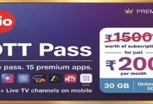 Jio Launches ₹200 OTT Pass With 15 Streaming Apps and Unlimited 5G