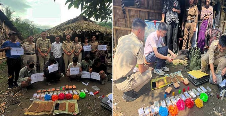 Arunachal: Longding Police Seize Suspected Heroin, Opium and ₹5.93 Lakh Cash; Five Arrested