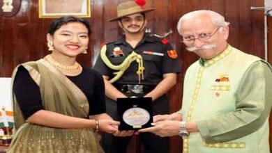 Governor Felicitates Manami Gamlin with Rising Sun Medallion