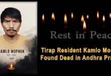Tirap Resident Kamlo Mophuk Found Dead in Andhra Pradesh After Alleged Train Assault