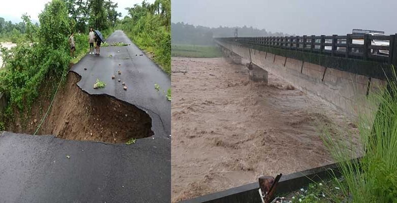 Incessant Rain Wreaks Havoc in East Siang; Roads, Bridges and Homes Damaged