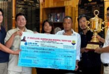 Kurung Kumey Boys Volleyball Team Wins 9th State-Level Hangpan Dada Memorial Trophy