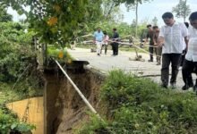 Minister Wangki Lowang Inspects Flood-Damaged Infrastructure in Deomali