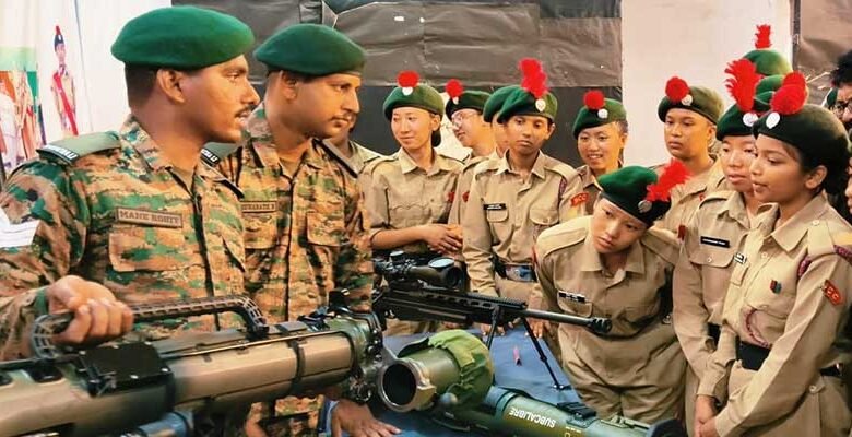 NCC Cadets Witness Modern Military Equipment Display at NERIST