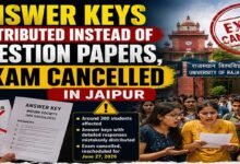 Answer Keys Distributed Instead of Question Papers, Exam Cancelled in Jaipur