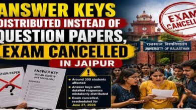 Answer Keys Distributed Instead of Question Papers, Exam Cancelled in Jaipur