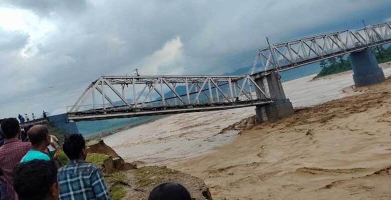 Widespread Flood Havoc in Assam: Railway Bridge Partially Collapses in Dhemaji