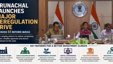 Arunachal Launches Major Deregulation Drive Across 51 Reform Areas to Attract Investment