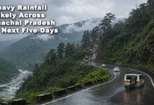 Heavy Rainfall Likely Across Arunachal Pradesh over Next Five Days