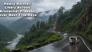 Heavy Rainfall Likely Across Arunachal Pradesh over Next Five Days