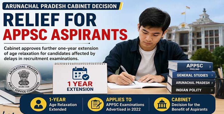 Arunachal Cabinet Extends Age Relaxation for APPSC Aspirants Affected by Exam Delays