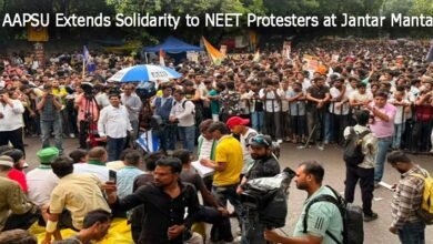 AAPSU Extends Solidarity to NEET Protesters at Jantar Mantar