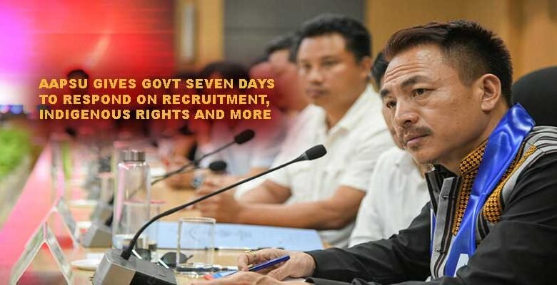AAPSU Gives Govt Seven Days to Respond on Recruitment, Indigenous Rights and More