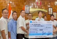 Nyishi Elite Society Donates ₹5 Lakh for Flash Flood Relief in Papum Pare