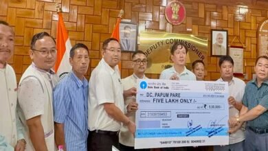 Nyishi Elite Society Donates ₹5 Lakh for Flash Flood Relief in Papum Pare