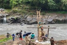 Bridge Rebuilt in Record Time, Damin-Huri Border Outpost Reconnected After Flash Flood