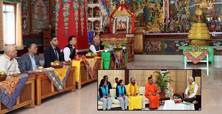 Governor Visits Chilipam Monastery, Meets Chinmaya Mission Delegation