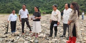 MLA Jini Dirchi Inspects Flash Flood-Hit Areas in Leparada
