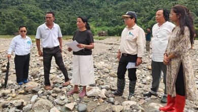 MLA Jini Dirchi Inspects Flash Flood-Hit Areas in Leparada