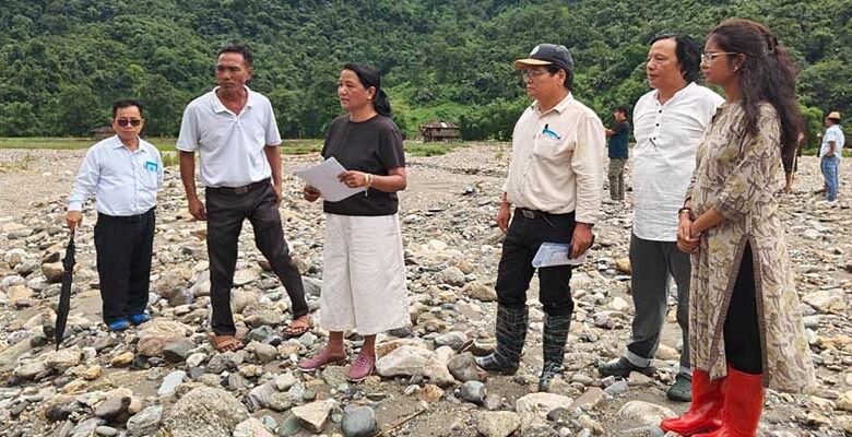MLA Jini Dirchi Inspects Flash Flood-Hit Areas in Leparada
