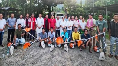 Arunachal: Oken Tayeng Distributes Grass Cutters in Mebo