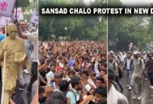 Police, Protesters Clash During 'Sansad Chalo' March in Delhi