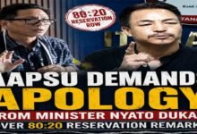 AAPSU Demands Apology from Minister Nyato Dukam Over 80:20 Reservation Remarks