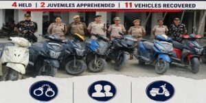 Nirjuli Police Bust Two-Wheeler Theft Racket, Four Arrested, 11 Stolen Vehicles Recovered