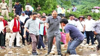 Khandu, Union Ministers Visit Flood-Hit Village
