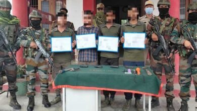 Four ULFA (I) Cadres Surrender Before Assam Rifles in Longding