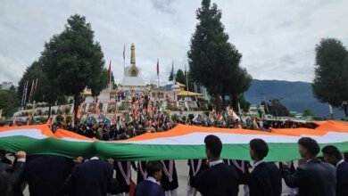 Tawang Marches Under a 100-Metre Tricolour in Grand Tiranga Yatra﻿