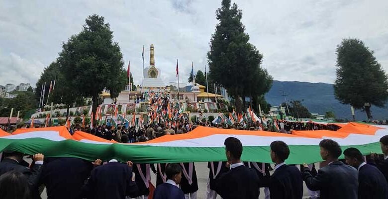 Tawang Marches Under a 100-Metre Tricolour in Grand Tiranga Yatra﻿