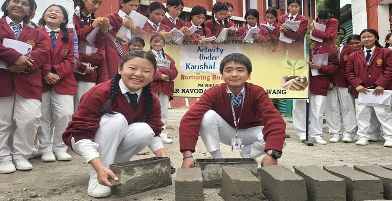 JNV Tawang Students Turn Brick-Making into a Hands-On Mathematics Lesson