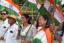 Tiranga Padyatra Held in Yachuli
