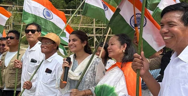 Tiranga Padyatra Held in Yachuli