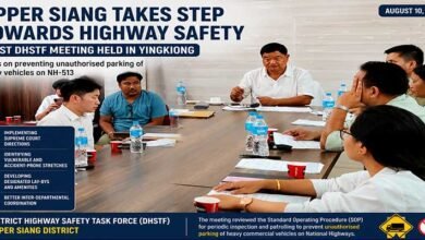 Upper Siang Forms Highway Safety Task Force to Curb Unauthorised Parking on NH-513
