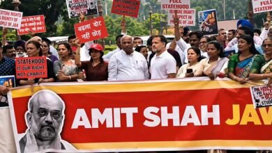 INDIA Bloc Marches in Parliament, Demands Amit Shah's Reply on Student Protest Crackdown