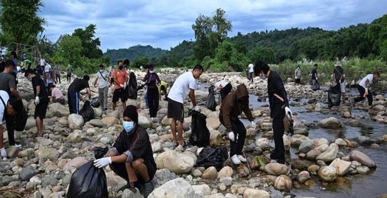 5.6 Tonnes of Waste Cleared from Sibo Korong Riverbank in Pasighat