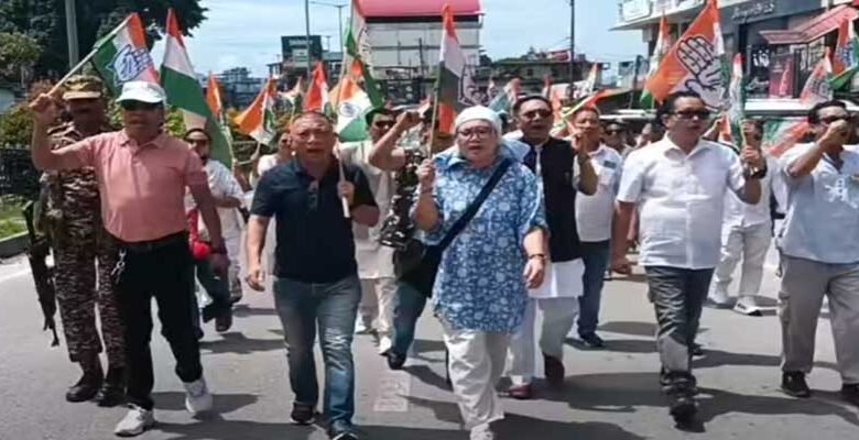 APCC Holds Protest March in Itanagar Over FIR Against Rahul Gandhi