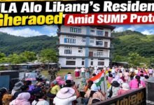 Vehicles Set Ablaze, MLA Alo Libang’s Residence Gheraoed Amid SUMP Protest