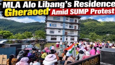 Vehicles Set Ablaze, MLA Alo Libang’s Residence Gheraoed Amid SUMP Protest